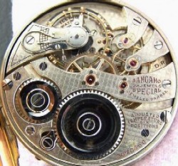 Sangamo Special 23j Model 9 Crosshatched False Bridge in Red