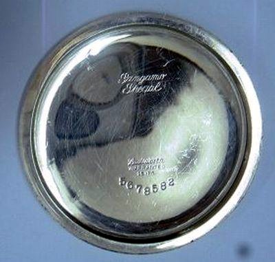 This marking was later deleted.... but not too much later....  
Note also the lack of the patent info at the bottom markings....
BUT........ I have some info that was passed on........
case number 5678804 and 5678935 are reported marked with the patented stamp......... hmmmmm