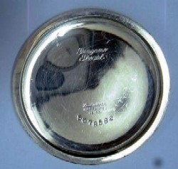 This marking was later deleted.... but not too much later....
Note also the lack of the patent info at the bottom markings....
BUT........ I have some info that was passed on........
case number 5678804 and 5678935 are reported marked with the patented stamp......... hmmmmm....